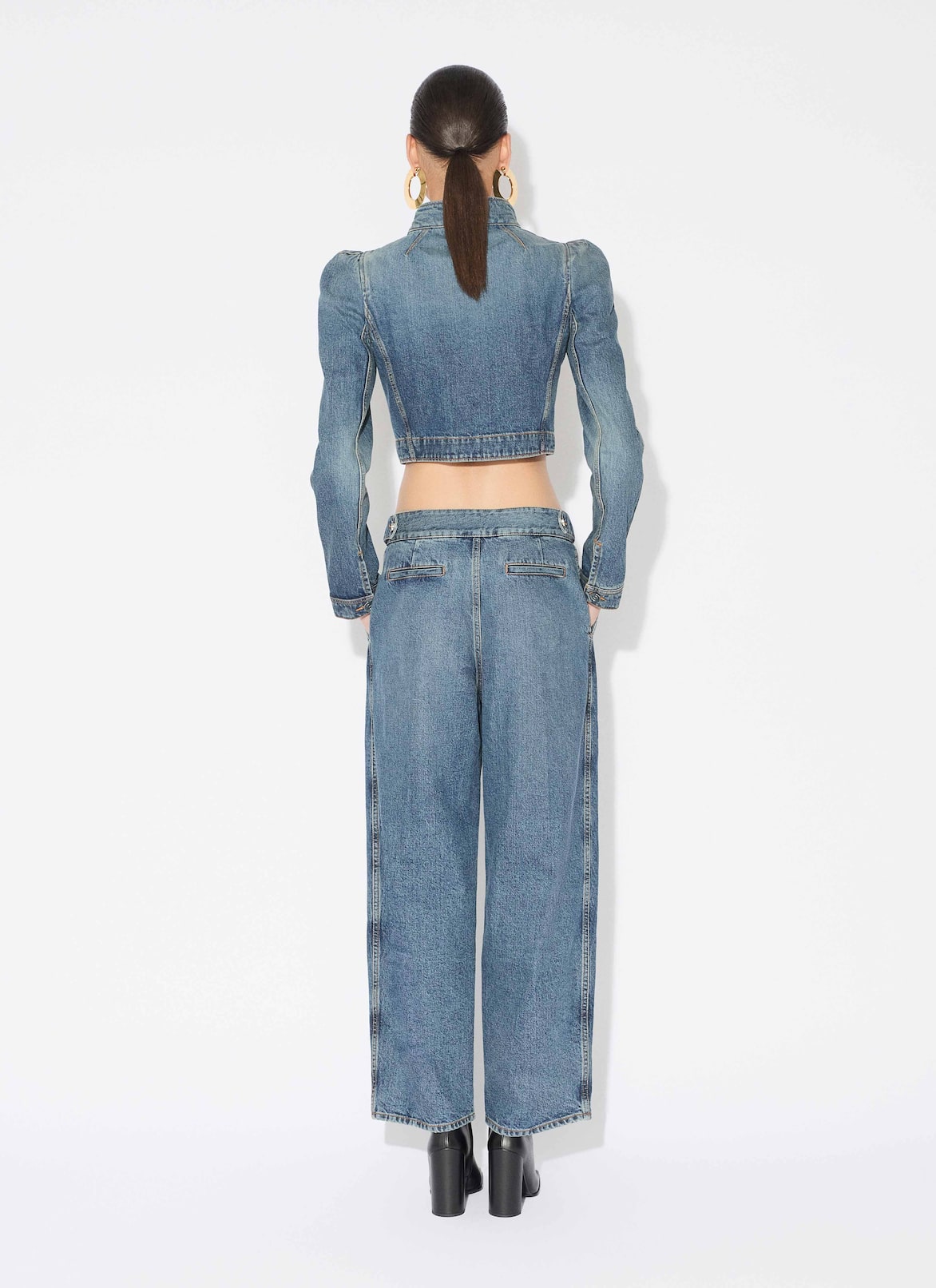 데님 테일러드 팬츠 ALAÏA 블루 데님 테일러드 팬츠